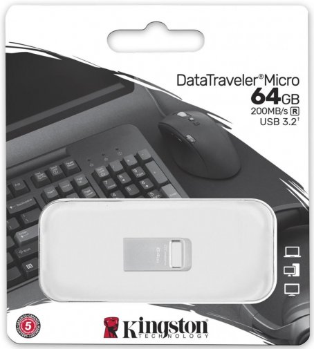 Флешка USB Kingston DataTraveler Micro 64GB (DTMC3G2/64GB)
