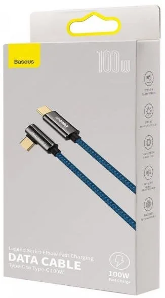 Фото: Кабель Baseus Legend Series Elbow 100W CM / CM 2m Blue (CACS000703) № 12 | KTC