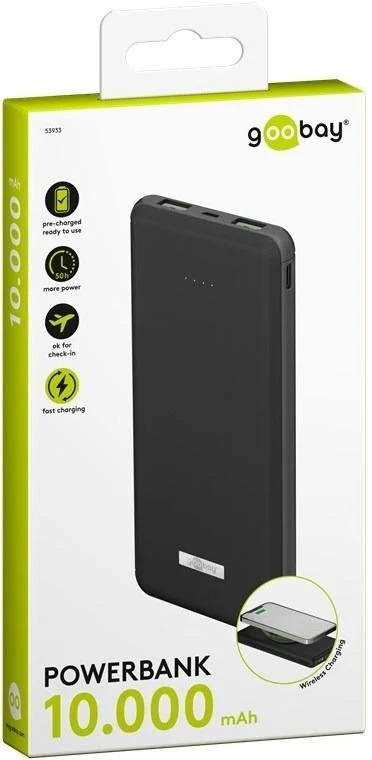 Фото: Батарея універсальна Wentronic Goobay 10000mAh Wireless Fast Charge Black (53933) № 13 | KTC