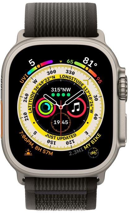 Смарт годинник Apple Watch Series Ultra 49mm Titanium Case with Black/Gray Trail Loop