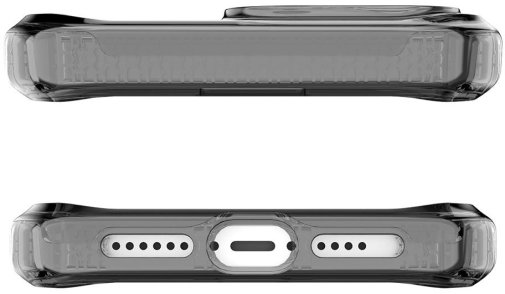 Чохол iTSkins for iPhone 14 Pro SUPREME R CLEAR with MagSafe graphite and graphite print (AP4X-MGCLR-GRPR)