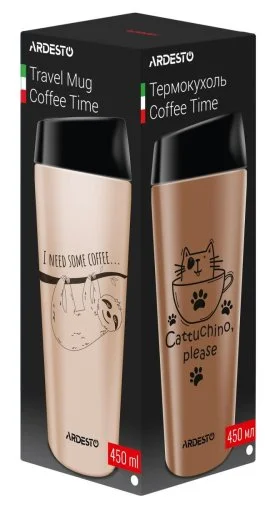 Фото: Термочашка Ardesto Coffee time Cat 450ml mocha (AR2645DMM) № 6 | KTC