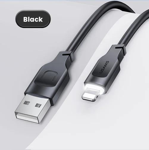 Фото: Кабель Usams US-SJ565 2.4A AM / Lightning 1.2m Black (SJ565USB01) № 5 | KTC
