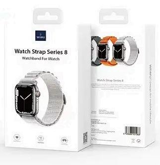 Ремінець WIWU for Apple Watch 49/45/44/42mm - Nylon Watch Band White (6936686408417)