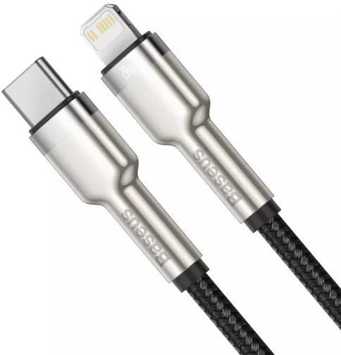 Фото: Кабель Baseus Cafule Series Metal Data 20W Type-C / Lightning 0.25m Black (CATLJK-01) № 6 | KTC