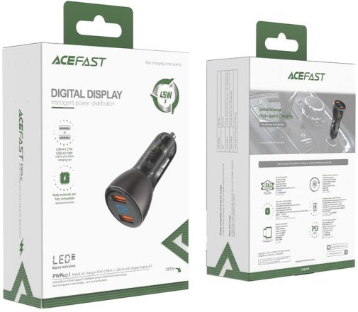 Зарядний пристрій Acefast B7 45W Black (AFB7B)