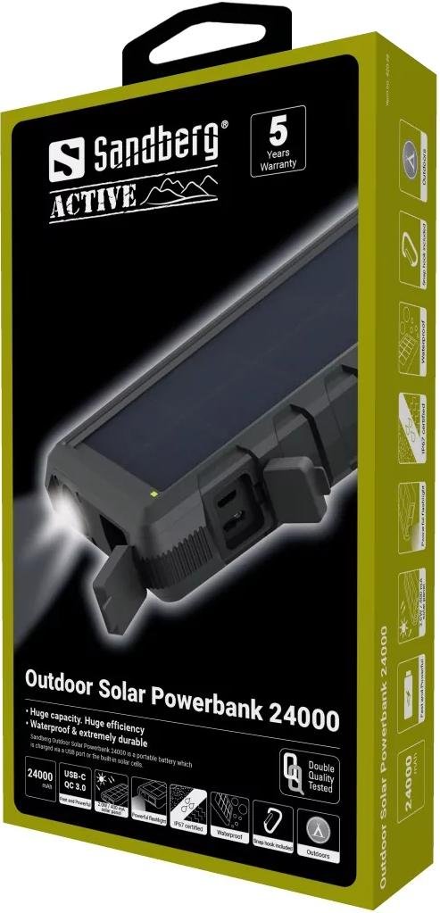 Батарея універсальна Sandberg Outdoor Solar Powerbank 24000mAh (420-38)