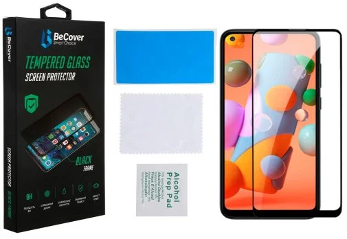 Фото: Захисне скло BeCover for Samsung A21s A217 - Black (707338) № 4 | KTC