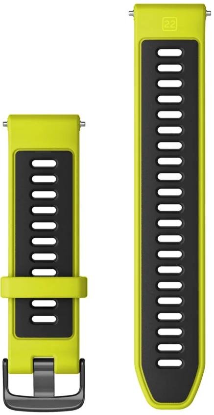 Ремінець Garmin for Forerunner 965 - 22 mm Silicone Amp Yellow/Black with Slate Hardware (010-11251-AE)