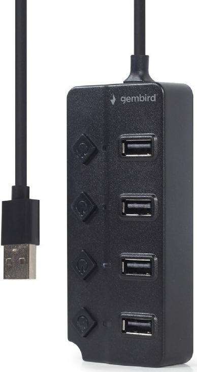 USB-хаб Gembird USB 2.0 4-port (UHB-U2P4P-01)