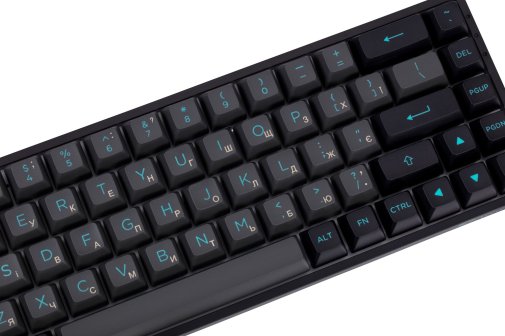 Клавіатура Akko 3068B Plus Black/Cyan 68Key CS Jelly Pink RGB ENG/UKR Black (6925758618953)