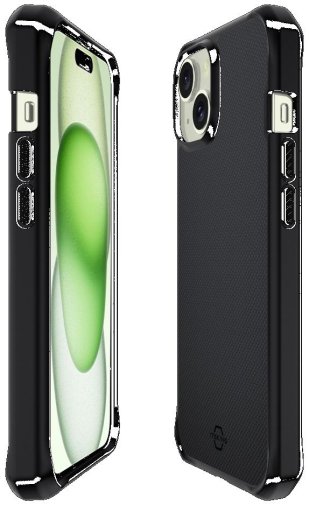 Чохол iTSkins for iPhone 15 BALLISTIC R NYLON with MagSafe Black (AP5N-HMABA-BLCK)