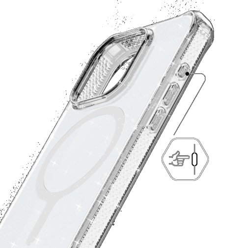 Чохол iTSkins for iPhone 15 Pro HYBRID R Spark with MagSafe Transparent (AP5X-HBSPM-TRSP)