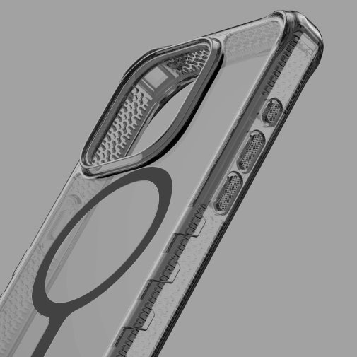 Чохол iTSkins for iPhone 15 Pro Supreme R Clear with MagSafe Graphite and graphite (AP5X-MGCLR-GRPR)