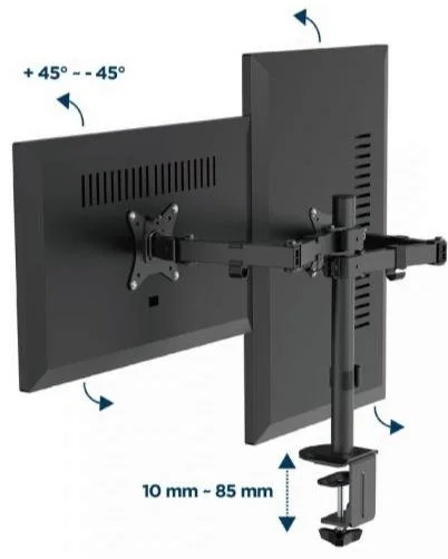 Фото: Кронштейн Gembird MA-D2-03 Black № 11 | KTC