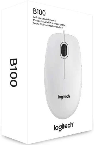 Фото: Миша Logitech B100 White (910-003360) № 8 | KTC