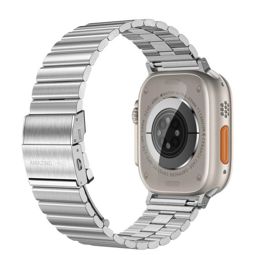 Ремінець AMAZINGthing for Apple Watch 49/45/44/42mm - Titan Steel Band Grey (TSE49GY)