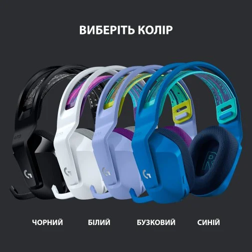 Фото: Гарнітура Logitech Lightspeed Wireless RGB Gaming Headset G733 White (981-000883) № 26 | KTC