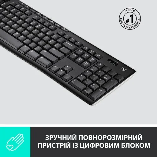 Фото: Клавіатура Logitech K270 US/UKR Black (920-003738) № 14 | KTC