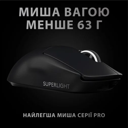 Фото: Миша Logitech G Pro X Superlight Wireless Black (910-005880) № 20 | KTC