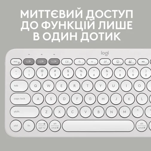 Фото: Клавіатура Logitech Pebble Keys 2 K380s Tonal White (920-011852) № 22 | KTC
