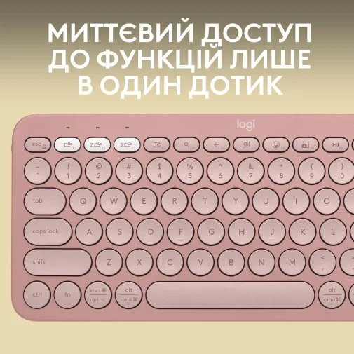Фото: Клавіатура Logitech Pebble Keys 2 K380s Tonal Rose (920-011853) № 26 | KTC