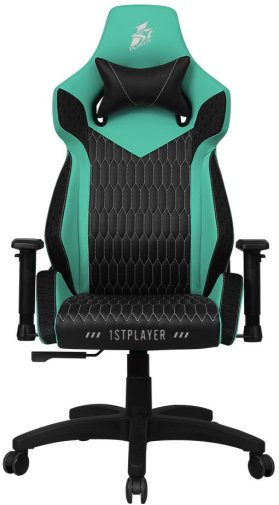 Крісло ігрове 1stPlayer WIN101, Black/Green