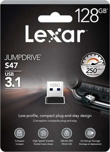 Фото: Флешка USB Lexar JumpDrive S47 128GB (LJDS47-128ABBK) № 6 | KTC