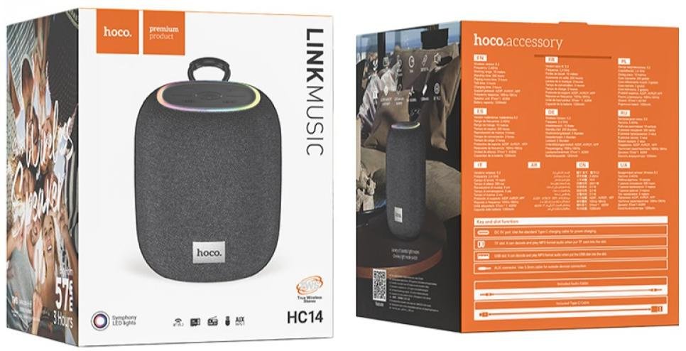 Колонка Hoco HC14 Link Sports Bluetooth, Linen Gray