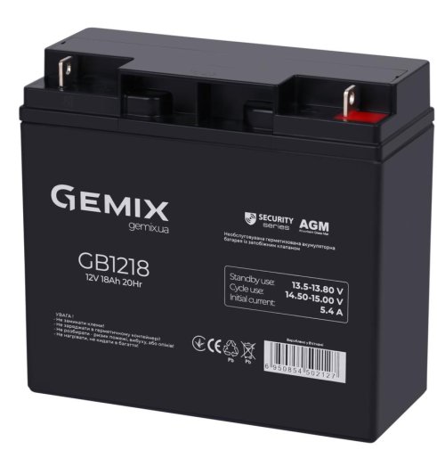 Батарея для ПБЖ Gemix GB1218 AGM Black