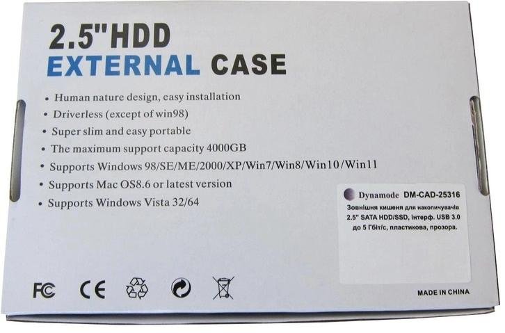 Кишеня зовнішня Dynamode DM-CAD-25316 Transparent