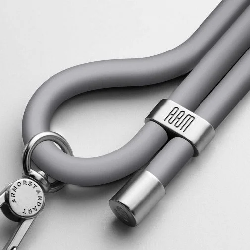 Фото: Ремінець для смартфону ArmorStandart Silicone Rope Titanium Grey with Grey holder (ARM76276) № 4 | KTC