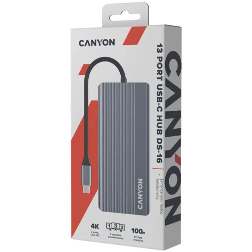 USB-хаб Canyon DS-16 13in1 Grey (CNS-TDS16)