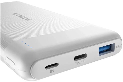 Батарея універсальна Canyon PB-109 10000mAh 20W White (CNE-CPB1009W)