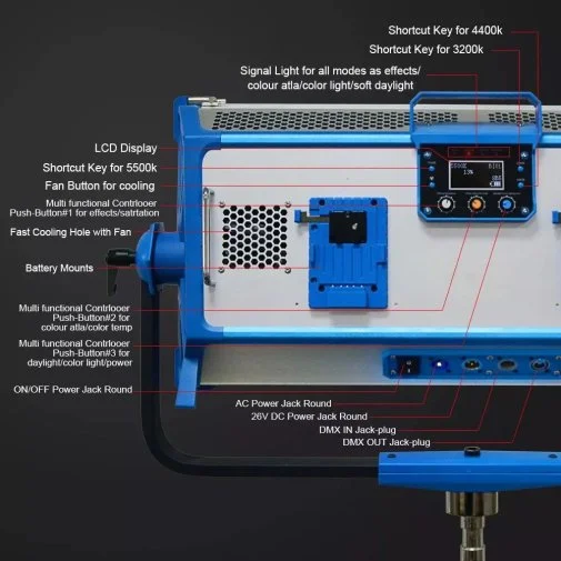 Фото: Лампа відеосвітло Veron AI-3000Bi 300W № 16 | KTC