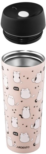 Термос Ardesto Coffee Time Cats 450 ml Brown AR2645FC