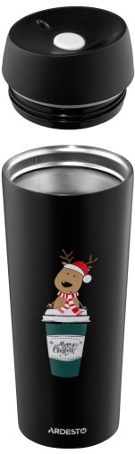 Термос Ardesto Coffee Time Reindeer 450 ml Black AR2645RN