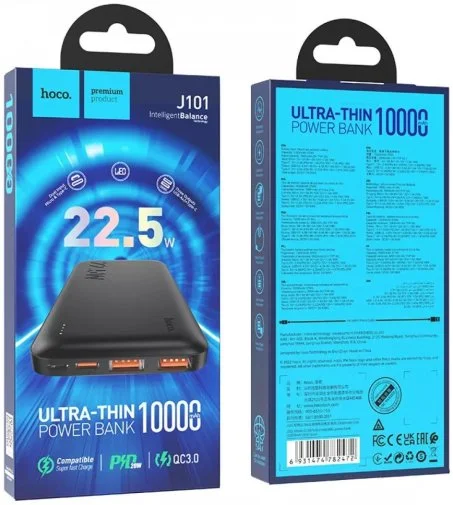 Фото: Батарея універсальна Hoco J101 10000mAh 22.5W Black (J101_Black) № 7 | KTC