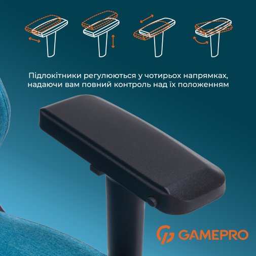 Крісло GamePro FGC750 Fabric Light Blue (FGC750LB)