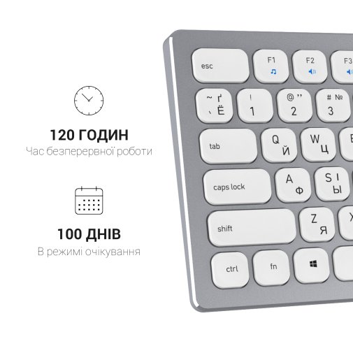 Клавіатура OfficePro SK1550 Wireless White (SK1550W)