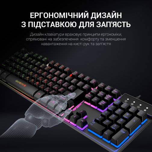 Клавіатура GamePro GK576 USB Black