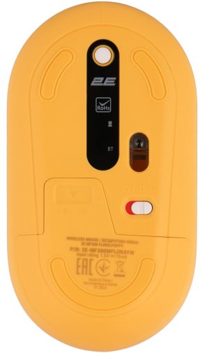 Миша 2E MF300 Flora Poppy Silent Wireless Yellow (2E-MF300WFLORAYW)