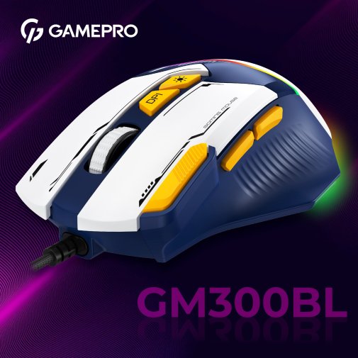 Миша GamePro GM300BL Blue/White