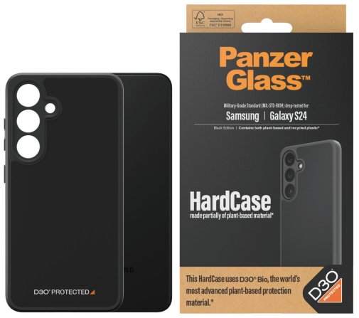 Чохол PanzerGlass for Samsung S24 - HardCase with D3O Black (PG_1216)