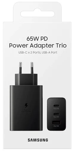 Фото: Зарядний пристрій Samsung 65W Power Adapter Trio Black (EP-T6530NBEGEU) № 8 | KTC