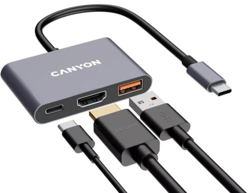 Canyon DS-4 3in1 USB-C Grey (CNS-TDS4)