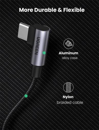 Кабель UGREEN US335 100W 5A Type-C / Type-C 1m Black (US335/70696)