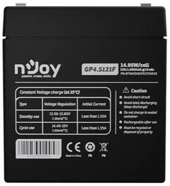 Фото: Батарея для ДБЖ Njoy GP4.5121F 12V 4.5AH AGM № 7 | KTC