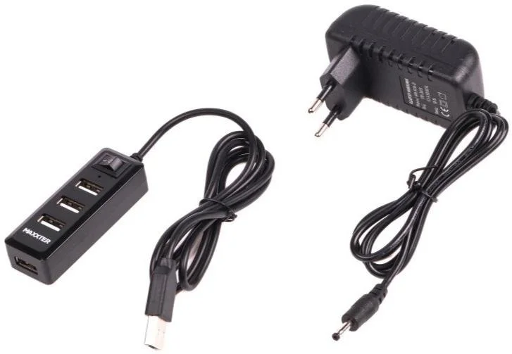 Фото: USB-хаб Maxxter HU2A-4P-AC-03 Black № 7 | KTC