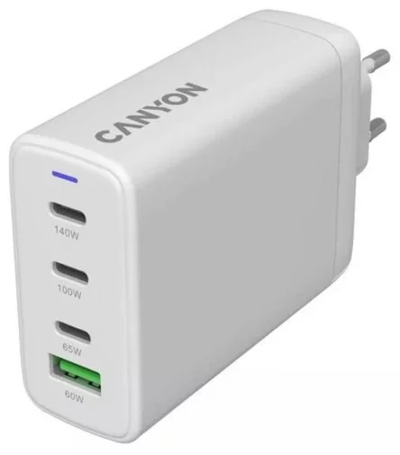 Фото: Зарядний пристрій Canyon OnCharge 140ACC QC PD GaN 140W White (CNS-CUW140ACC) № 14 | KTC